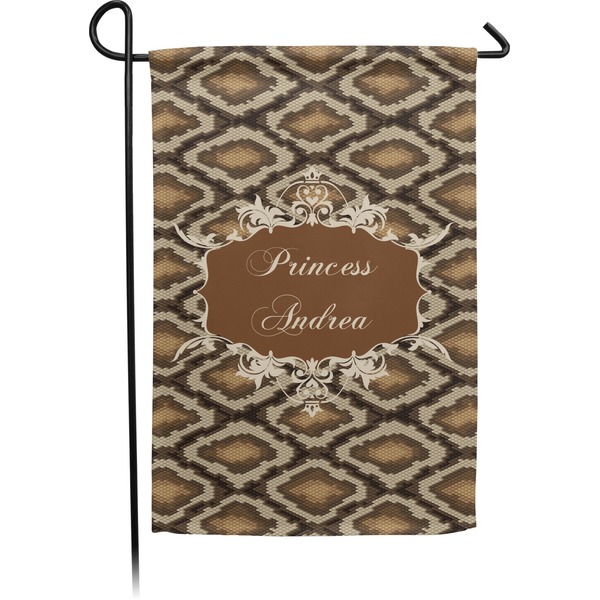 Custom Snake Skin Small Garden Flag - Double Sided w/ Name or Text
