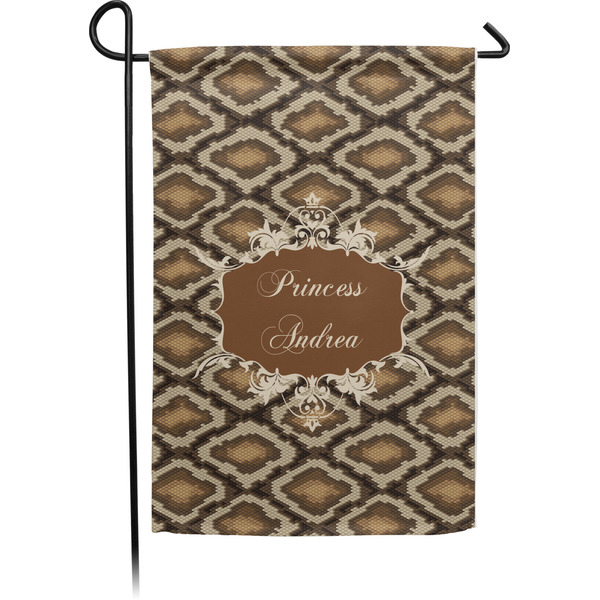Custom Snake Skin Small Garden Flag - Single Sided w/ Name or Text