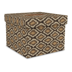 Snake Skin Gift Box with Lid - Canvas Wrapped - Large (Personalized)
