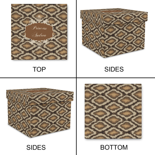Snake Skin Gift Boxes with Lid - Canvas Wrapped - Small - Approval
