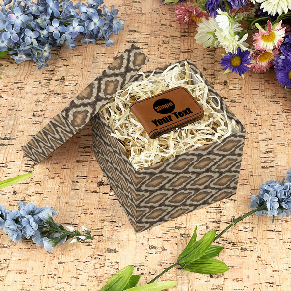 Snake Skin Gift Boxes with Lid - Canvas Wrapped - Small - In Context