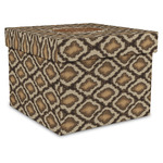 Snake Skin Gift Box with Lid - Canvas Wrapped - XX-Large (Personalized)