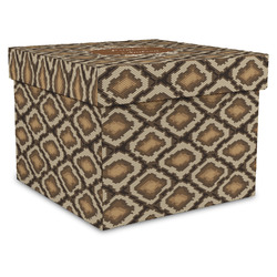 Snake Skin Gift Box with Lid - Canvas Wrapped - XX-Large (Personalized)