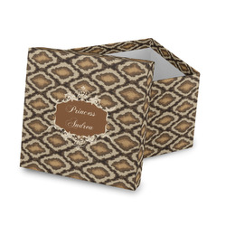 Snake Skin Gift Box with Lid - Canvas Wrapped (Personalized)