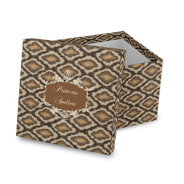 Custom Snake Skin Gift Box with Lid - Canvas Wrapped (Personalized)