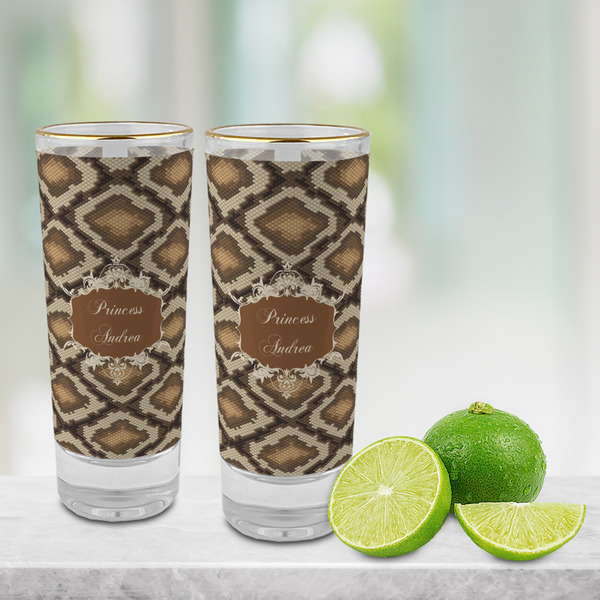 Snake Skin Glass Shot Glass - 2 oz - LIFESTYLE