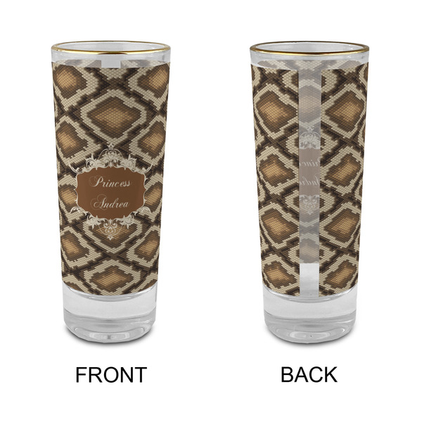 Snake Skin Glass Shot Glass - 2 oz - Single - APPROVAL