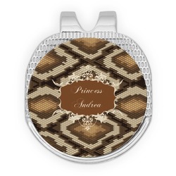 Snake Skin Golf Ball Marker - Hat Clip - Silver
