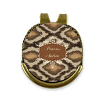 Snake Skin Golf Ball Marker - Hat Clip - Gold