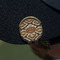 Snake Skin Golf Ball Marker Hat Clip - Gold - On Hat