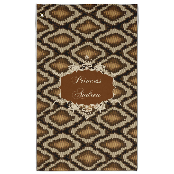 Custom Snake Skin Golf Towel - Poly-Cotton Blend w/ Name or Text
