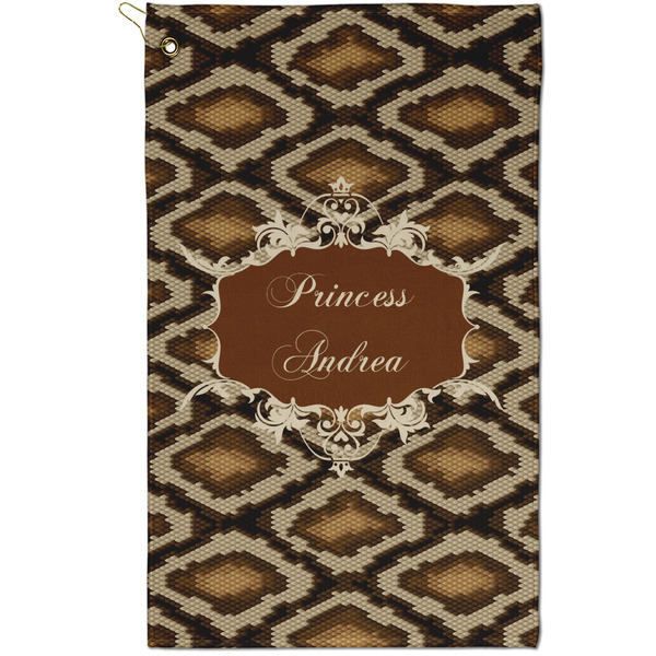 Custom Snake Skin Golf Towel - Poly-Cotton Blend - Small w/ Name or Text