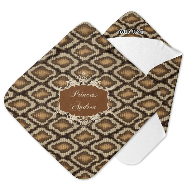 Custom Snake Skin Hooded Baby Towel (Personalized)