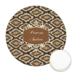 Snake Skin Printed Cookie Topper - Round (Personalized)