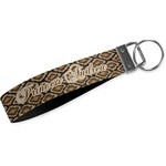 Snake Skin Wristlet Webbing Keychain Fob (Personalized)