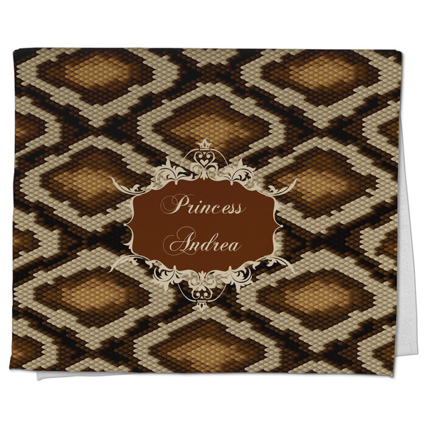 Custom Snake Skin Kitchen Towel - Poly Cotton w/ Name or Text