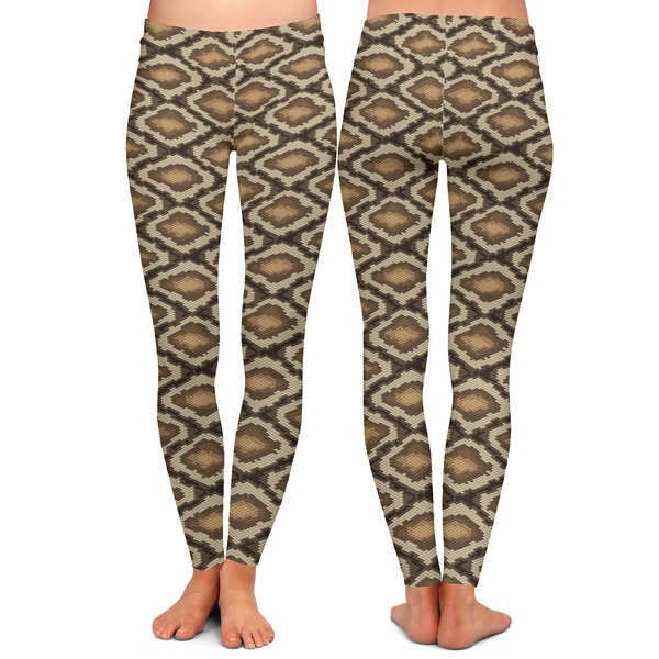 Snake Skin Ladies Leggings - Front and Back