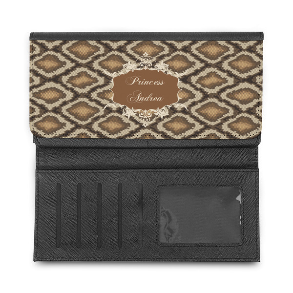 Snake Skin Ladies Wallet - Half Way Open