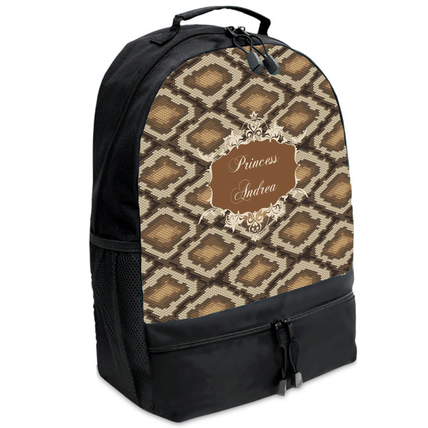 Custom Snake Skin Backpacks - Black (Personalized)