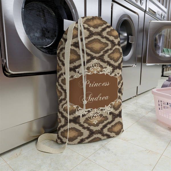 Snake Skin Large Laundry Bag - In Context