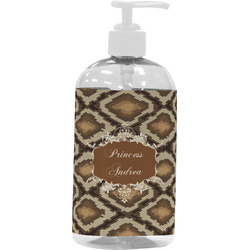 Snake Skin Plastic Soap / Lotion Dispenser (16 oz - Large - White) (Personalized)