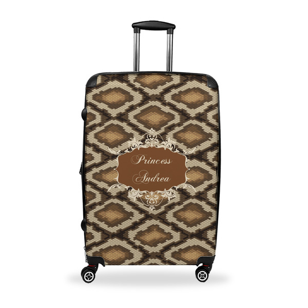 Custom Snake Skin Suitcase - 28" Large - Checked w/ Name or Text