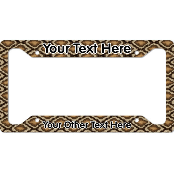 Custom Snake Skin License Plate Frame - Style A (Personalized)