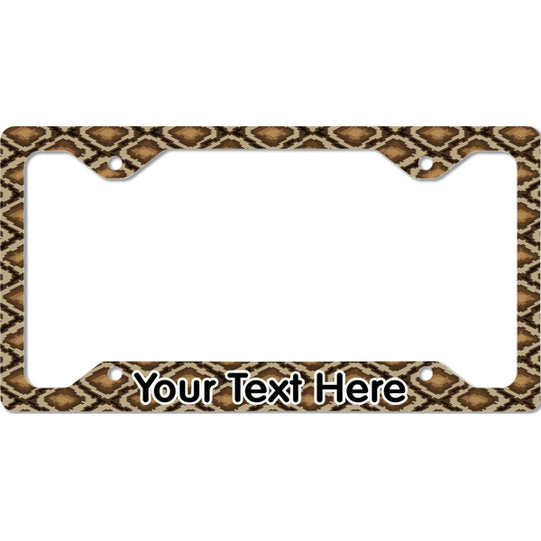 Custom Snake Skin License Plate Frame - Style C (Personalized)