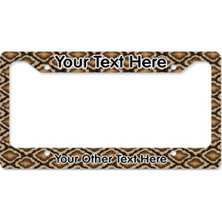 Snake Skin License Plate Frame - Style B (Personalized)