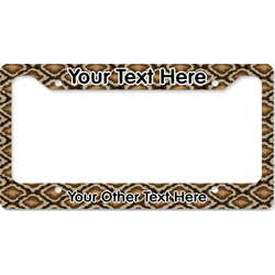 Snake Skin License Plate Frame - Style B (Personalized)