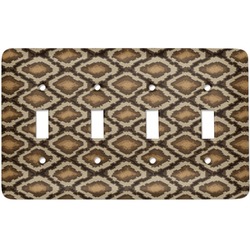 Snake Skin Light Switch Cover (4 Toggle Plate)