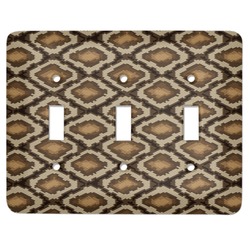 Snake Skin Light Switch Cover (3 Toggle Plate)