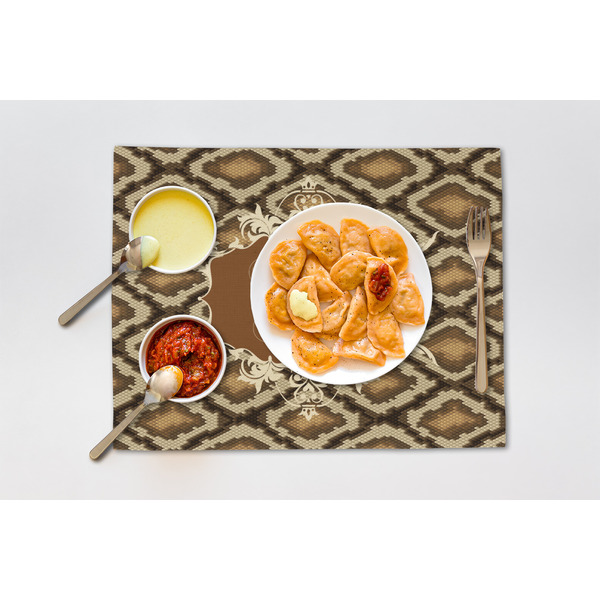 Snake Skin Linen Placemat - Lifestyle (single)