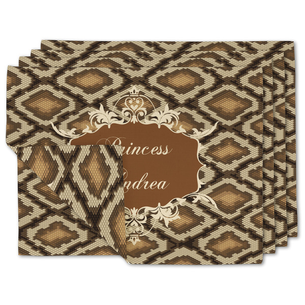 Custom Snake Skin Linen Placemat w/ Name or Text