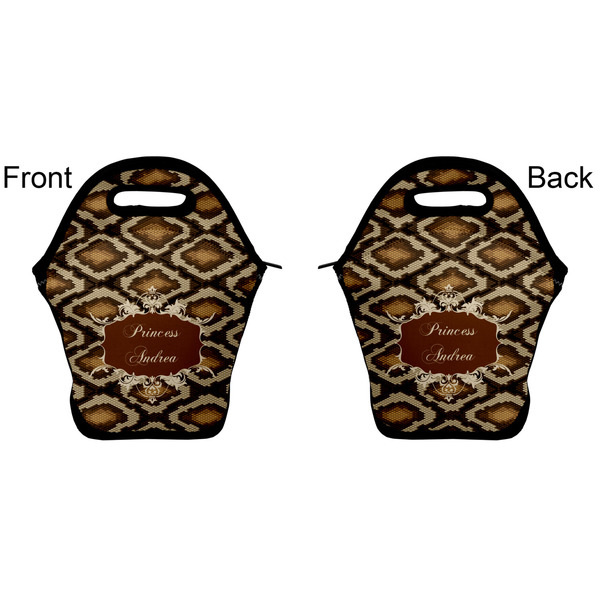 Snake Skin Lunch Bag - Front and Back