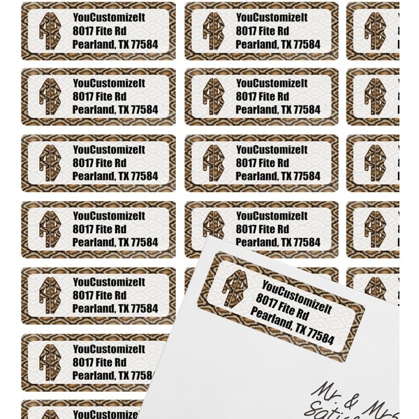 Snake Skin Mailing Label on Envelope - Multiple Labels