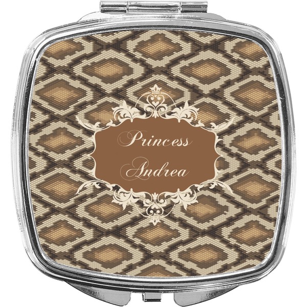 Custom Snake Skin Compact Makeup Mirror (Personalized)