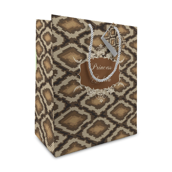 Custom Snake Skin Medium Gift Bag (Personalized)