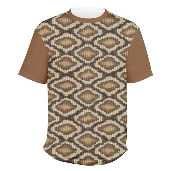 Custom Snake Skin Men's Crew T-Shirt - Small