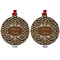 Snake Skin Metal Ball Ornament - Front and Back