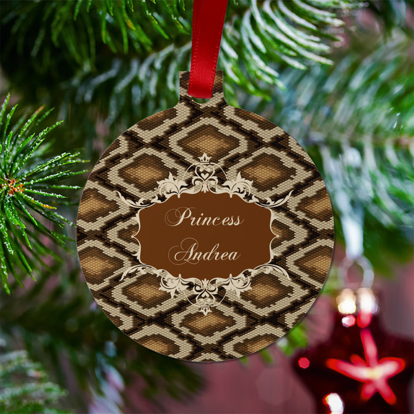 Snake Skin Metal Ball Ornament - Lifestyle