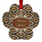 Snake Skin Metal Paw Ornament - Front