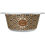 Snake Skin Stainless Steel Dog Bowl (Personalized)