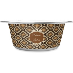 Snake Skin Stainless Steel Dog Bowl (Personalized)