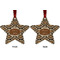 Snake Skin Metal Star Ornament - Front and Back