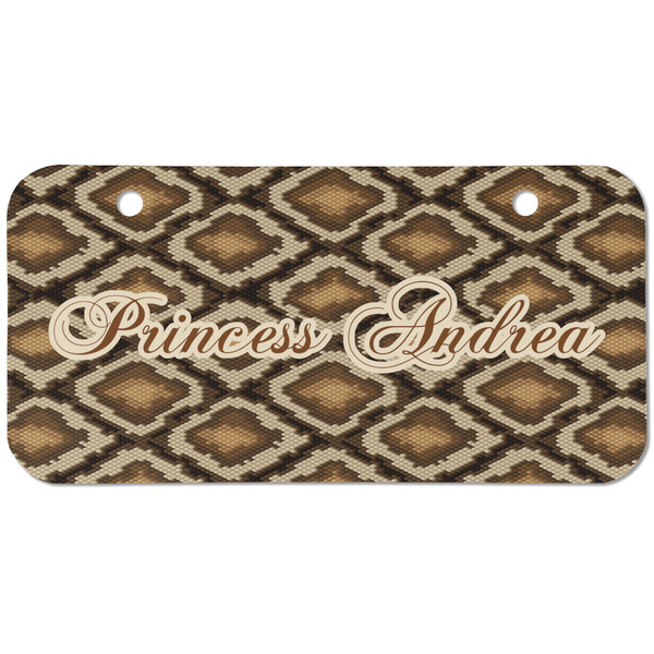 Custom Snake Skin Mini/Bicycle License Plate (2 Holes) (Personalized)