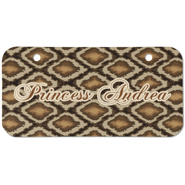 Custom Snake Skin Mini/Bicycle License Plate (2 Holes) (Personalized)