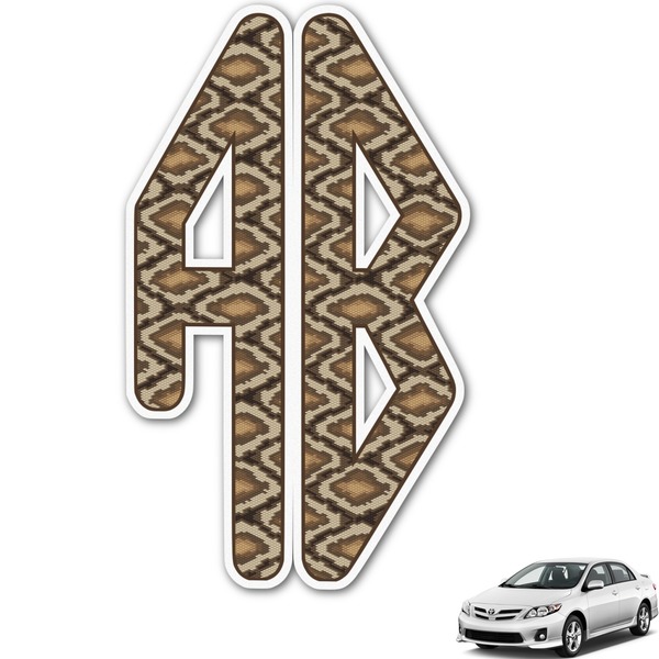 Custom Snake Skin Monogram Car Decal (Personalized)