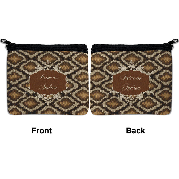 Snake Skin Neoprene Coin Purse - Front & Back (APPROVAL)
