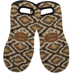 Snake Skin Neoprene Oven Mitts - Set of 2 w/ Name or Text